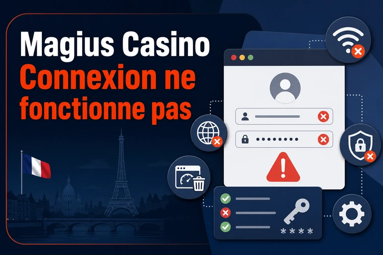 Magius Casino Connexion ne fonctionne pas: causes possibles
